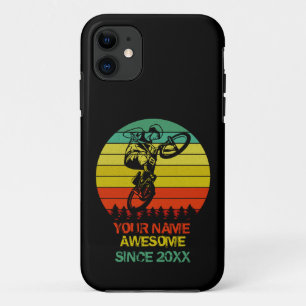 Add Name Year BMX Bike Rider Awesome Since  iPhone 11 Case