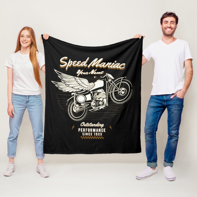 Add Name Year Speed Maniac Outstanding Performanc  Fleece Blanket (In Situ)
