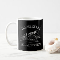 Add Name Your TEXT Train Geek Steam Engine