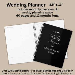 Add Names & Date Black & White with Infinity Planner
