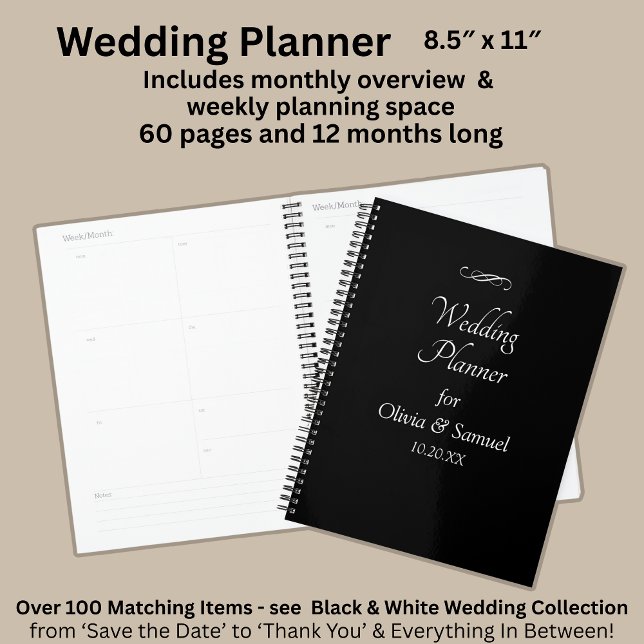 Add Names & Date Black & White with Infinity  Planner (Creator Uploaded)