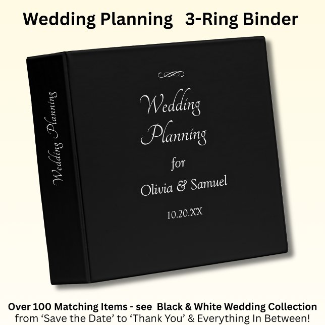 Add Names Date, White on Black  Binder (Creator Uploaded)