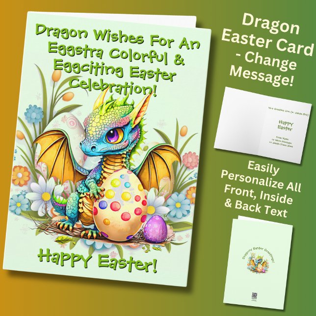 Add Names, Dragonize Wishes for Easter Card (Creator Uploaded)
