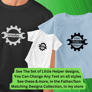 Add Names Grandpa Daddy Wrench Gear Workshop T-Shirt