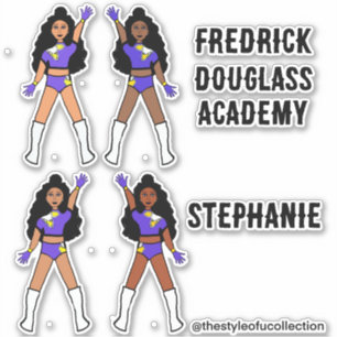Add Names Majorette / Dancer Stickers Purple Flora