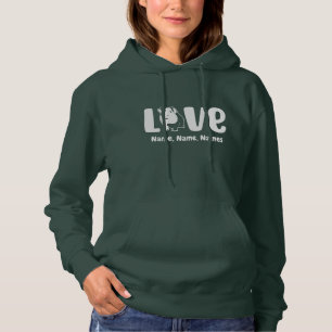 Add Names or Text, Guinea Pig LOVE on Hoodie