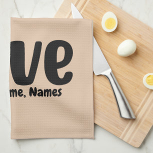 Add Names or Text, Guinea Pig LOVE on Kitchen Towel