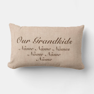 Add Names Our Grandkids, Best Grandparents on Back Lumbar Pillow
