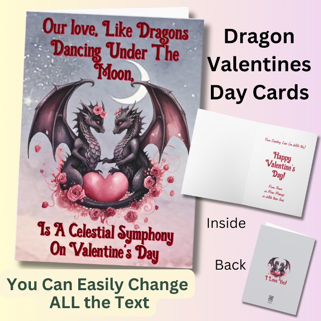 Add Names, Our Love Like Dragons Under the Moon Card (Creator Uploaded)