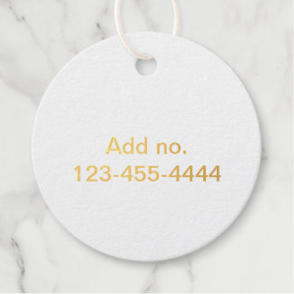 Add number phone number simple minimal business favour tags