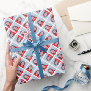 Add One Photo to make a Crazy Collage Wrapping Paper