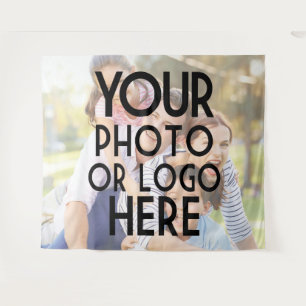 Add Own Photo or Company Logo Custom Full Bleed Tapestry