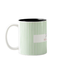 Add Own Text Best Friend Sage Green striped