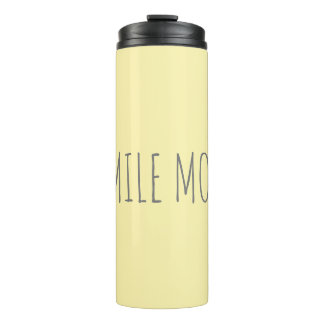ADD OWN TEXT CUSTOM PRETTY YELLOW SMILE  THERMAL TUMBLER
