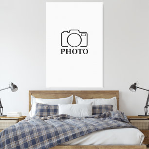 Add Personalized Photo Wedding Modern Cute Elegant Canvas Print