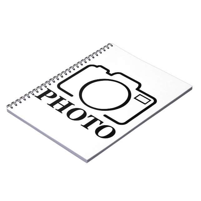 Add Personalized Photo Wedding Modern Cute Elegant Notebook (Left Side)