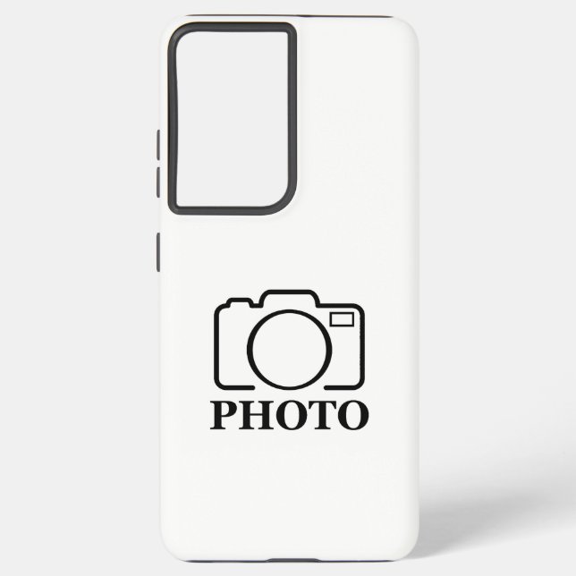 Add Personalized Photo Wedding Modern Cute Elegant Samsung Galaxy S21 Ultra Case (Back)