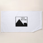 Add Personalized Picture Business Company Name Beach Towel<br><div class="desc">You can customize it with your photo,  logo or with your text.  You can place them as you like on the customization page. Modern,  unique,  simple,  or personal,  it's your choice.</div>