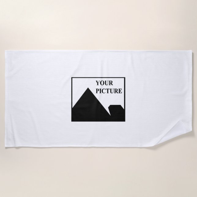 Add Personalized Picture Business Company Name Beach Towel (Front)