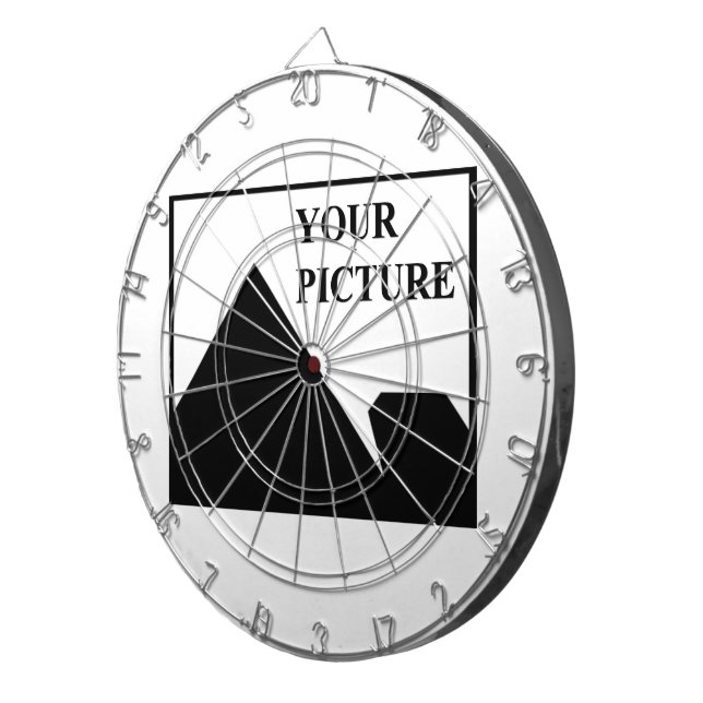 Add Personalized Picture Business Company Name Dartboard (Front Right)