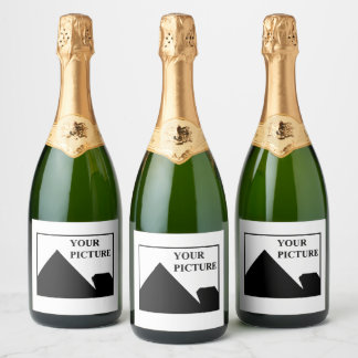 Add Personalized Picture Business Company Name Sparkling Wine Label