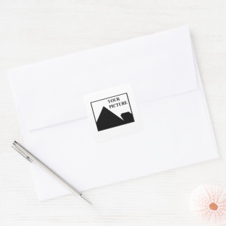 Add Personalized Picture Business Company Name Square Sticker