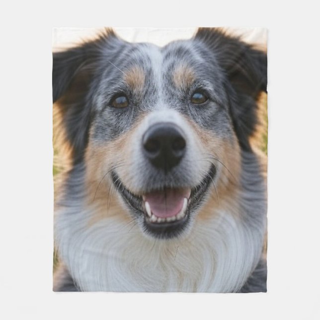 Add Pet Photo Customize Fleece Blanket (Front)