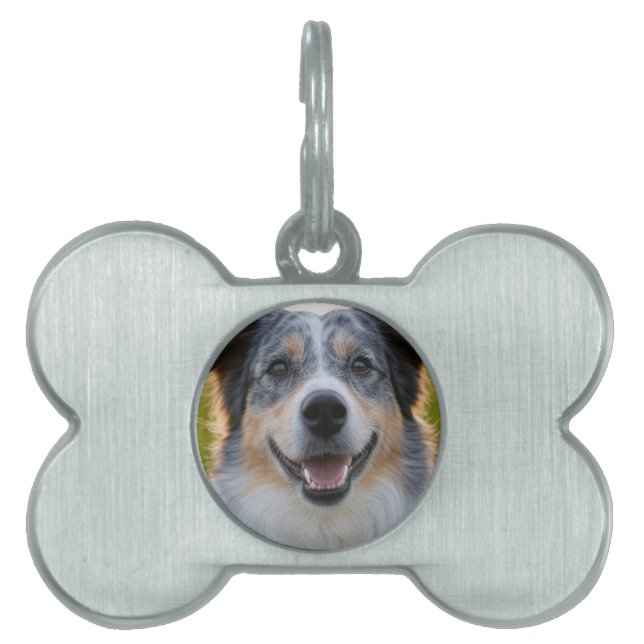 Add Pet Photo Customize ID Tag (Front)
