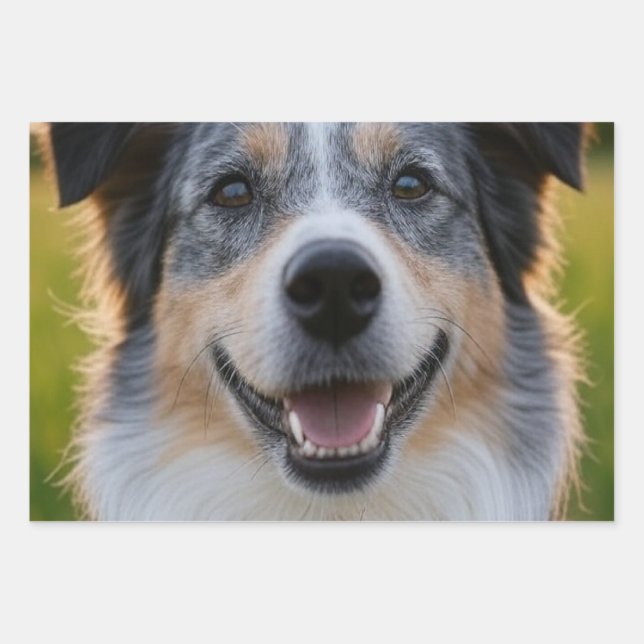 Add Pet Photo Customize Wrapping Paper Sheet (Front)