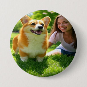 Add Pet Photo Personalize Customize 3 Inch Round Button