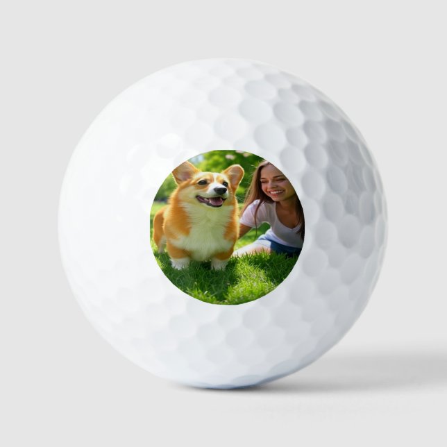 Add Pet Photo Personalize Customize Golf Balls (Front)