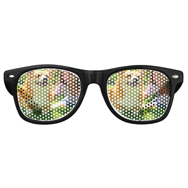 Add Pet Photo Personalize Customize Retro Sunglasses (Front)