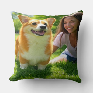 Add Pet Photo Personalize Customize Throw Pillow