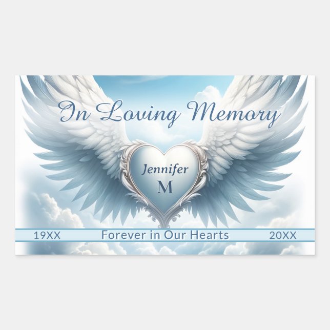 Add Photo and Name Memorial Sticker (Front)