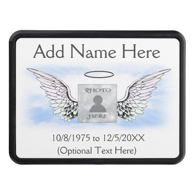 Add Photo and Name | Memorial Trailer Hitch Cover (Front)