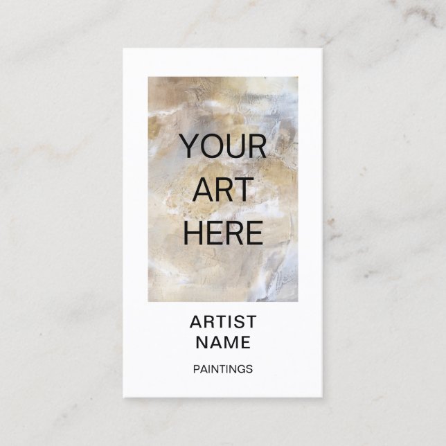 Add Photo Artist Art Template Business Card (Front)