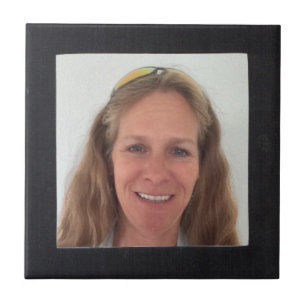 Add Photo Black Square Frame Tile