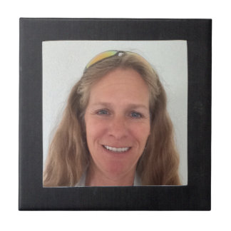 Add Photo Black Square Frame Tile