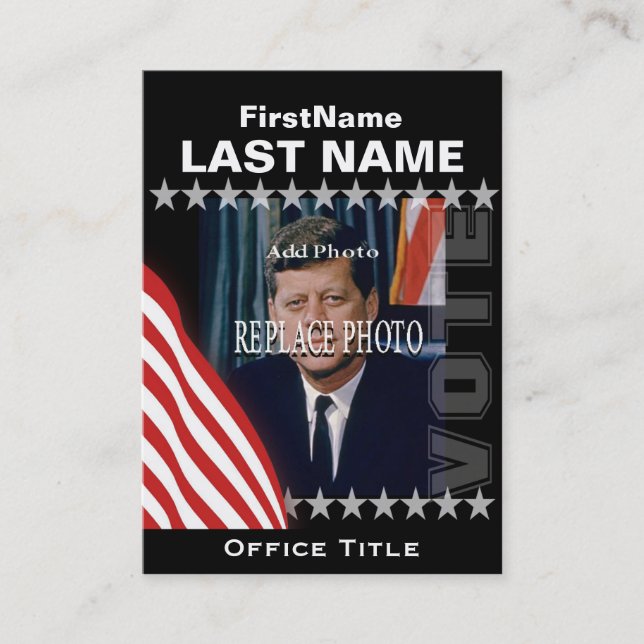 Add Photo Campaign Template Business Card (Front)