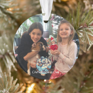 Add Photo Christmas with Dancing Snowman Ornament