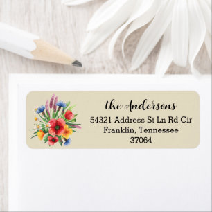 Add Photo, Custom 4-lines Return Address Label
