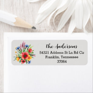 Add Photo, Custom 4-lines Return Address Label