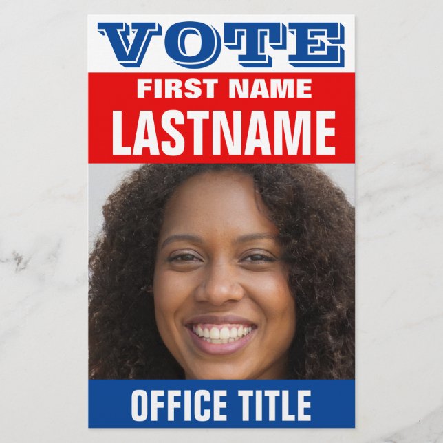 Add Photo Custom Campaign Political Template Flyer (Front)