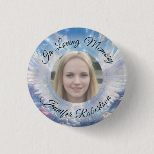 Add Photo Custom Memorial 1 Inch Round Button