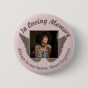 Add Photo Custom  Memorial 2 Inch Round Button