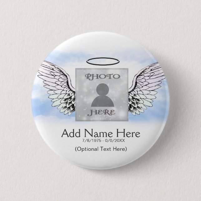 Add Photo Custom Memorial 2 Inch Round Button (Front)
