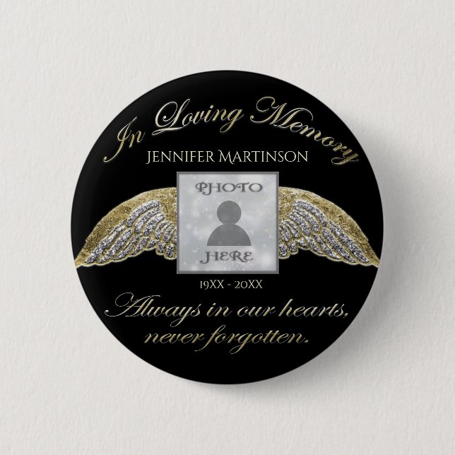 Add Photo Custom Memorial 2 Inch Round Button (Front)