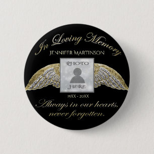 Add Photo Custom Memorial 2 Inch Round Button
