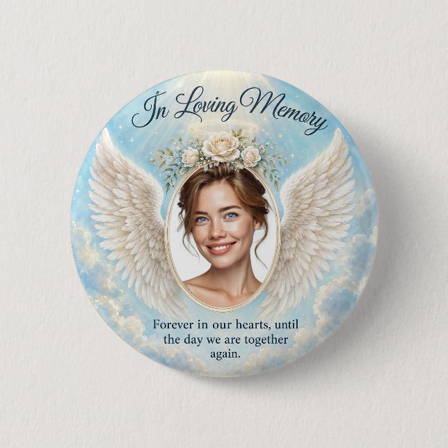 Add Photo Custom Memorial 2 Inch Round Button (Front)