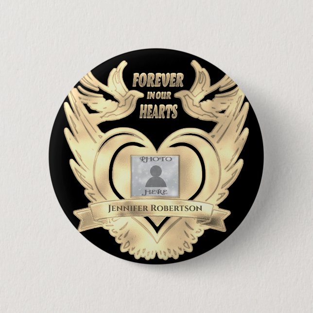Add Photo Custom Memorial 2 Inch Round Button (Front)